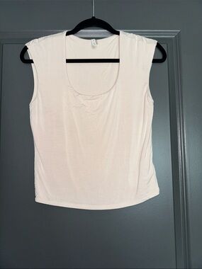 BE COOL Soft Scoop Neck Tank Top - Pale Pink
